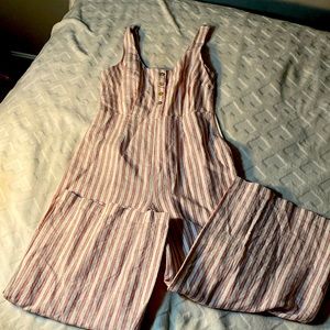Striped jumpsuit, size S